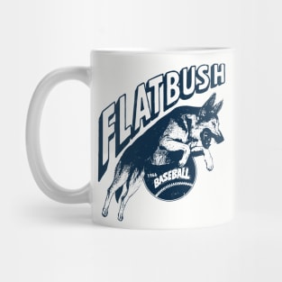 Vintage German Shepard Flatbush Baseball Mascot Team Mug